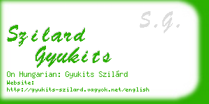 szilard gyukits business card